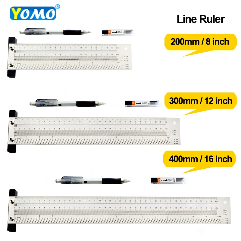 

YOMO High-precision Scale Ruler T-type Hole Ruler Stainless Woodworking Scribing Mark Line Gauge Carpenter Measuring Tool