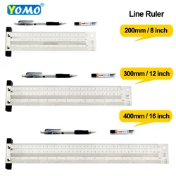 YOMO High-precision Scale Ruler T-type Hole Ruler Stainless Woodworking Scribing Mark Line Gauge Carpenter Measuring Tool