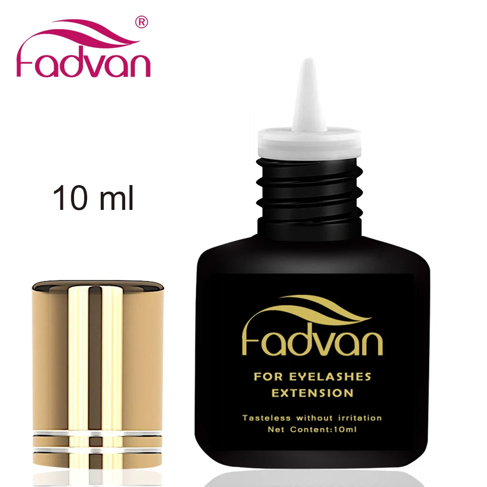 Fadvan Lash Extension Glue 5ml/10ml False Eyelashes Glue 5 Second Fast-Dry No Odor No Simulation Fake Lashes Building Black Glue