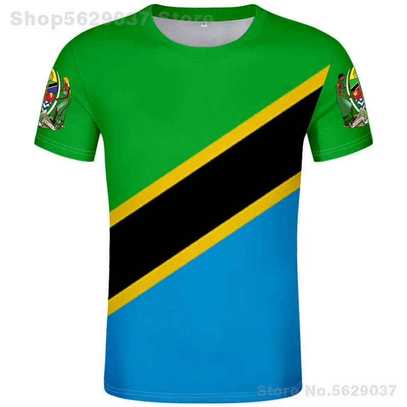 Tanzania T Shirt Diy Free Custom Made Name Number Tza T-Shirt Nation Flag Tz Tanzanian Swahili Country Print Photo Text Clothing