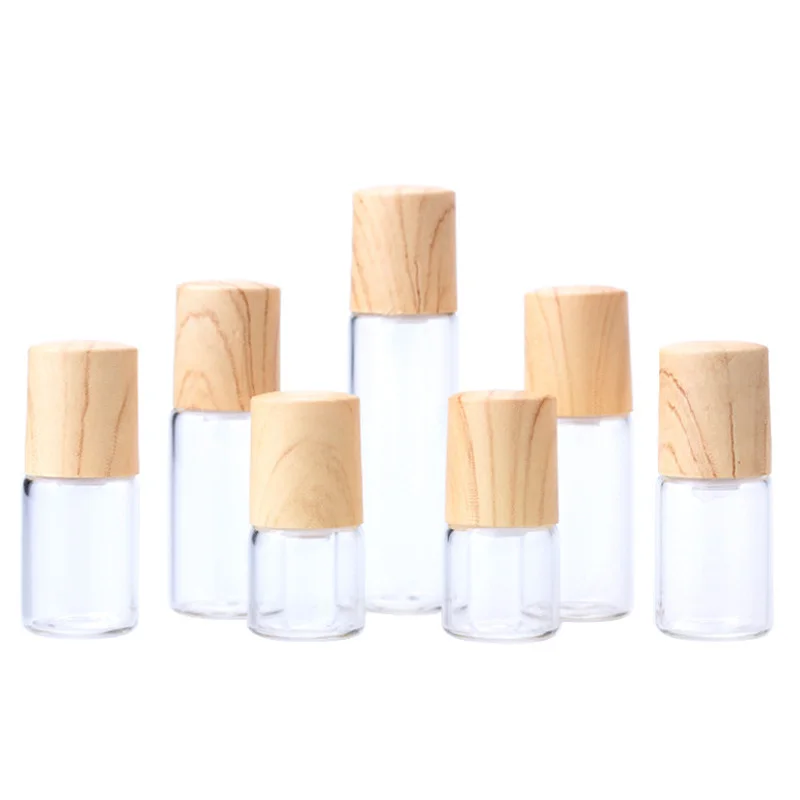 

100Pcs/lot 1ml 2ml 3ml 5ml Thin Glass Roller Bottles Essential Oil Roller Bottles With Stainless Steel Balls Perfume Bottle Vial