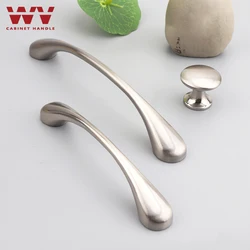 WV Silver Matte Black Kitchen Cabinet Storage Closet Door Furniture Handles Dressers Drawer Simple Knobs Shoe Wine Pulls Hardwar