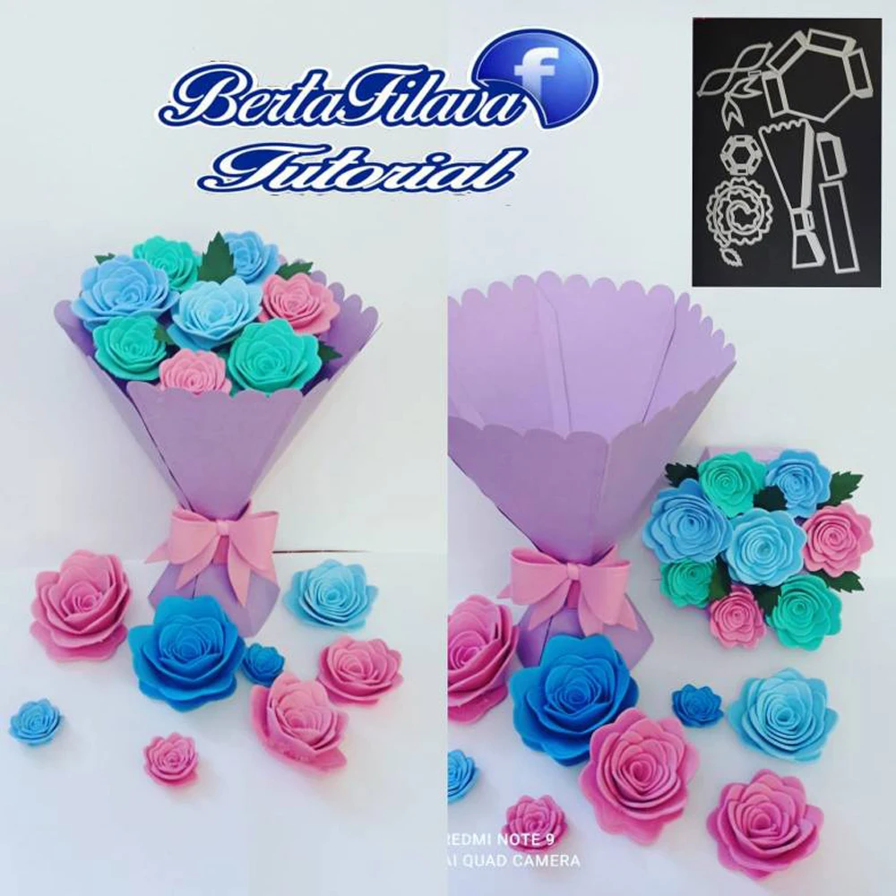 New bouquet kit Metal cutting Die  headdress  Decoration scrapbook Paper Card embossing DIY Die cutting BertaFilava