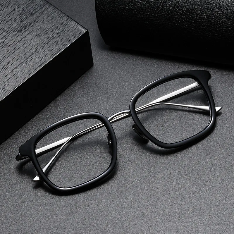 

Retro Titanium Square Blue Light Prescription Optical Eyeglasses Men Myopia Japanese Handmade Women Reading Spectacle Glasses