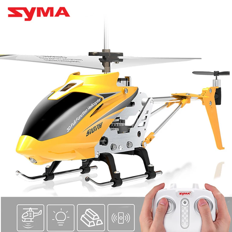 Original SYMA S107H Pneumatic alloy helicopter remote control helicopter with LED light children's toys