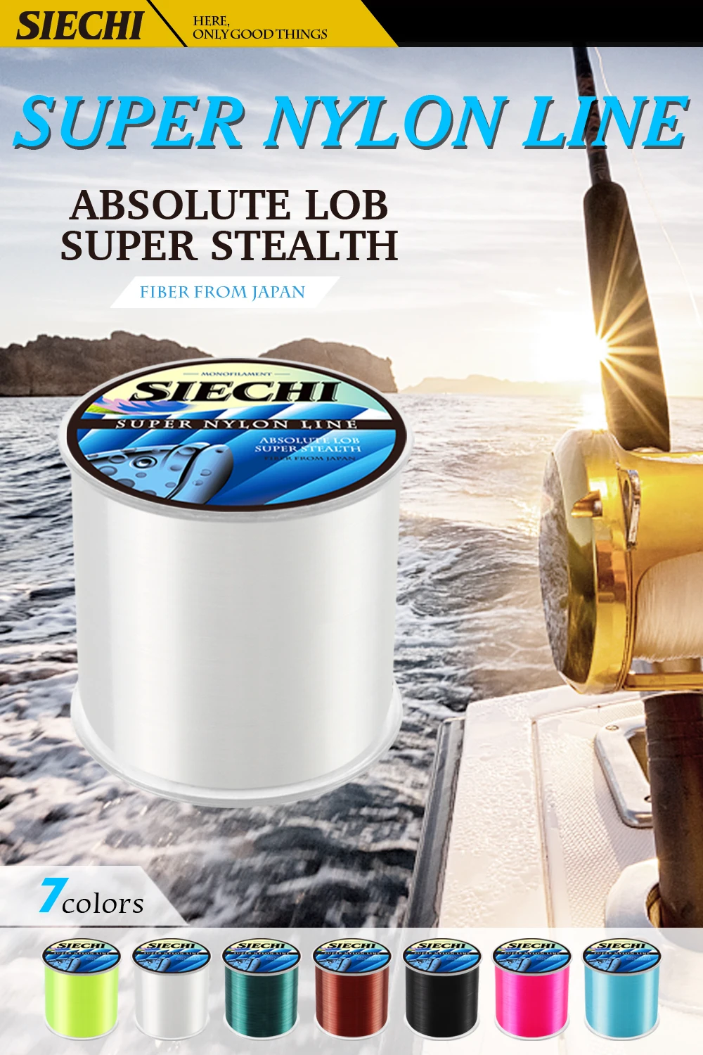 2026 Brandneue 500m Nylon-Angelschnur Superstark 4,4LB - 28,6LB 7 Farben Japan Monofilament Hauptschnur Angelzubehör – Detail 4