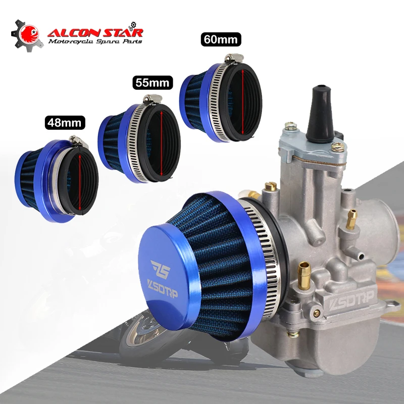 Alconstar-48/55/60mm Air Clearner Filter For 47cc 49cc 2 Stroke Engine Carburetor Carb Mini Moto Kids Quad ATV Dirt Pocket Bike