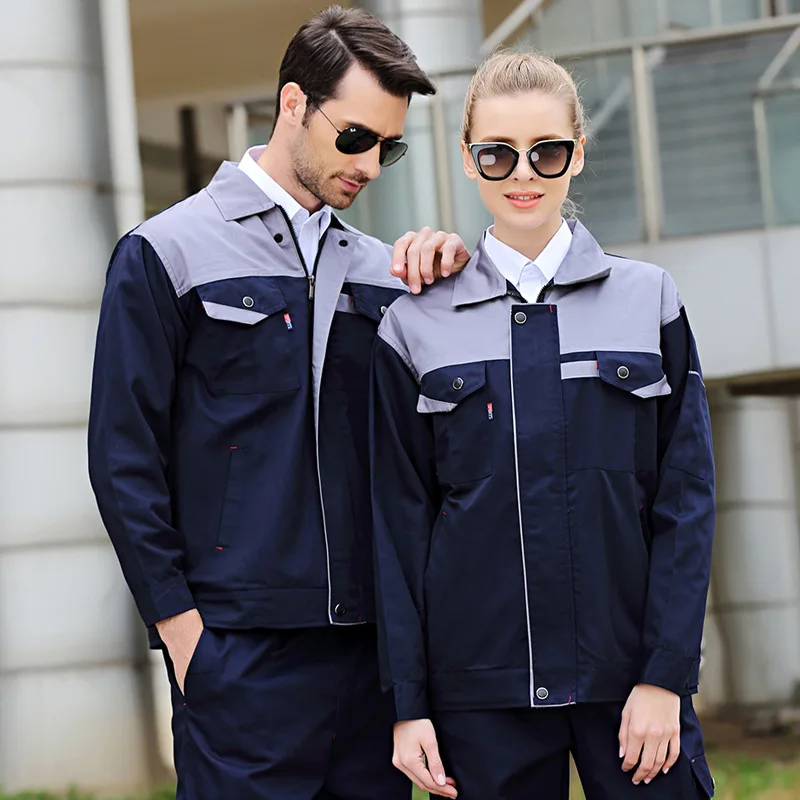 

Work Clothing Factory Work Suit Men Women Workmen Coverall Labor Uniforms Car Workshop Fashion Worker Mechanical Jackets Pants4x