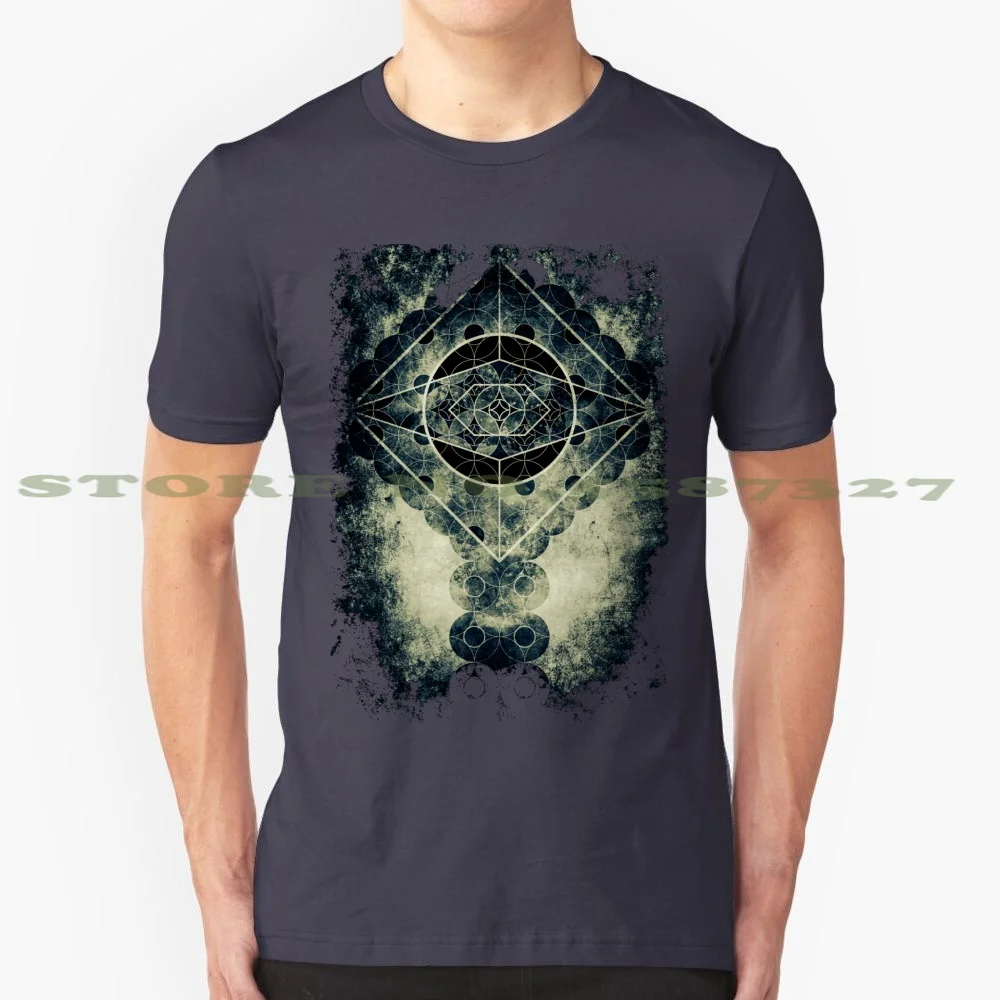 The Eye Of Saturn 100% Cotton T-Shirt Yoga Mandala India Chakra Sacred Geometry Spiritual Magic Cosmos Universe Love Heart