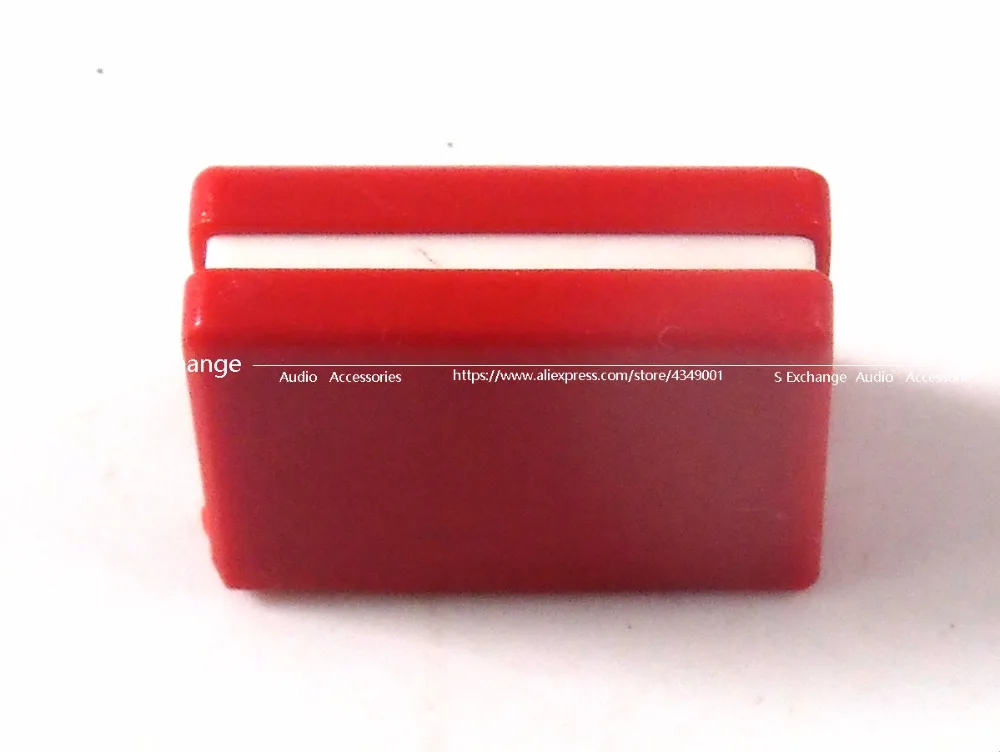 22 قطعة/الوحدة قناة Crossfader الجهد ترويسة غطاء المقبض ل بايونير DJM-250 350 400 600 700 800 خلاط اللون الأحمر