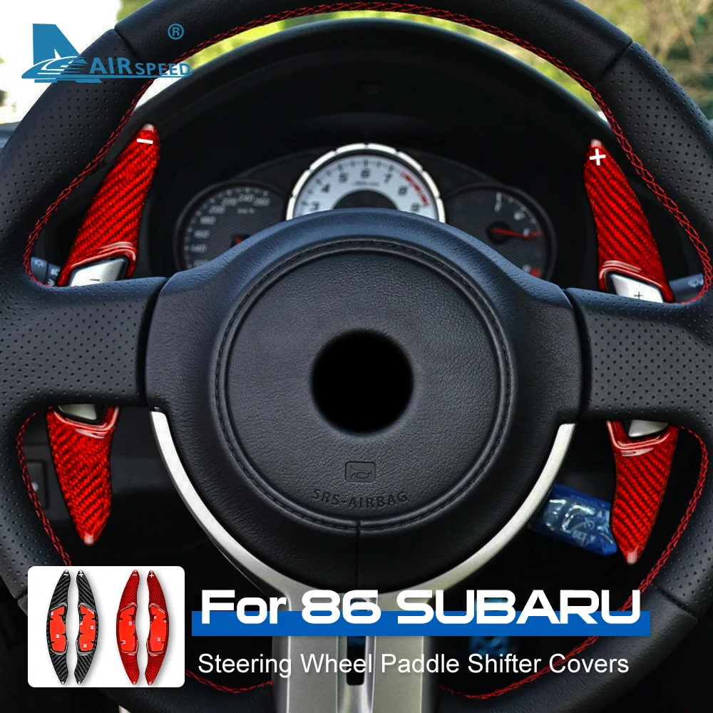 

Carbon Fiber Steering Wheel Paddle Shifter Cover Sticker for Subaru XV BRZ Forester Impreza Outback Legacy Toyota 86 Accessories