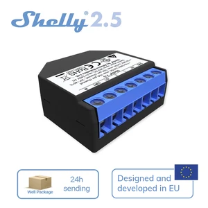 Shelly 2.5 Smart Home Double Relay WiFi Switch Relay, Roll Outner, Open Source, drahtlose Garage und Vorhang, Dual -Power -Messung, 2.5 10 Hauptverkaufsmodul WiFi Gate - №3