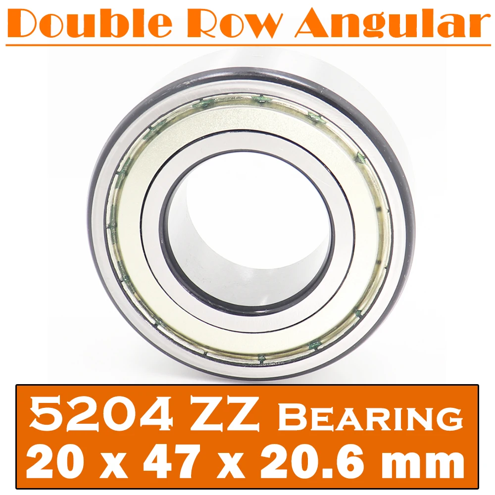 5204 ZZ Bearing 20*47*20.6 mm ( 1 PC ) Axial Double Row Angular Contact 5204ZZ 3204 ZZ 3056204 Ball Bearings