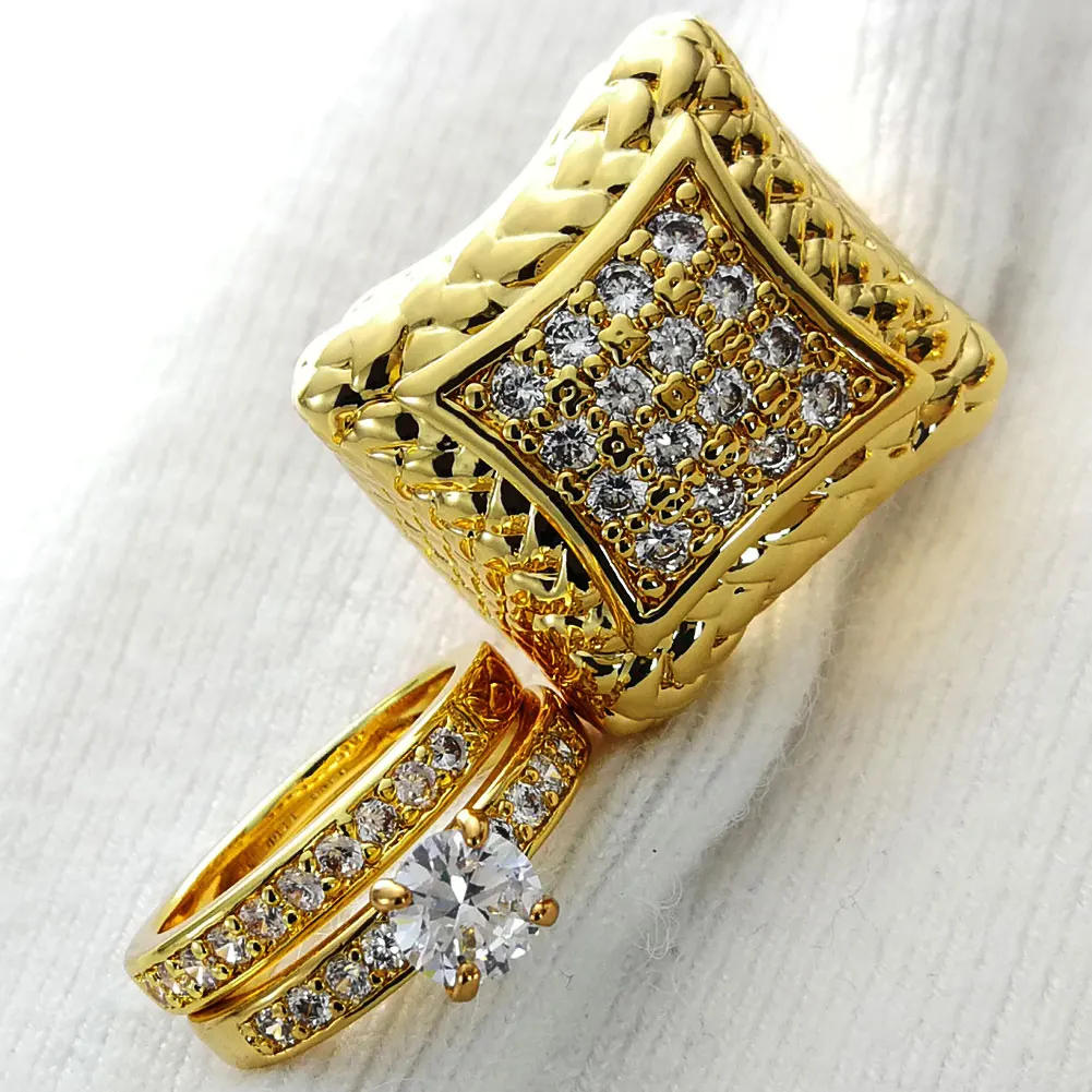 Prong setting zircon Men women ring wedding Dominee  Couple  Party men size 8 to 15,   5  10 R105, R280