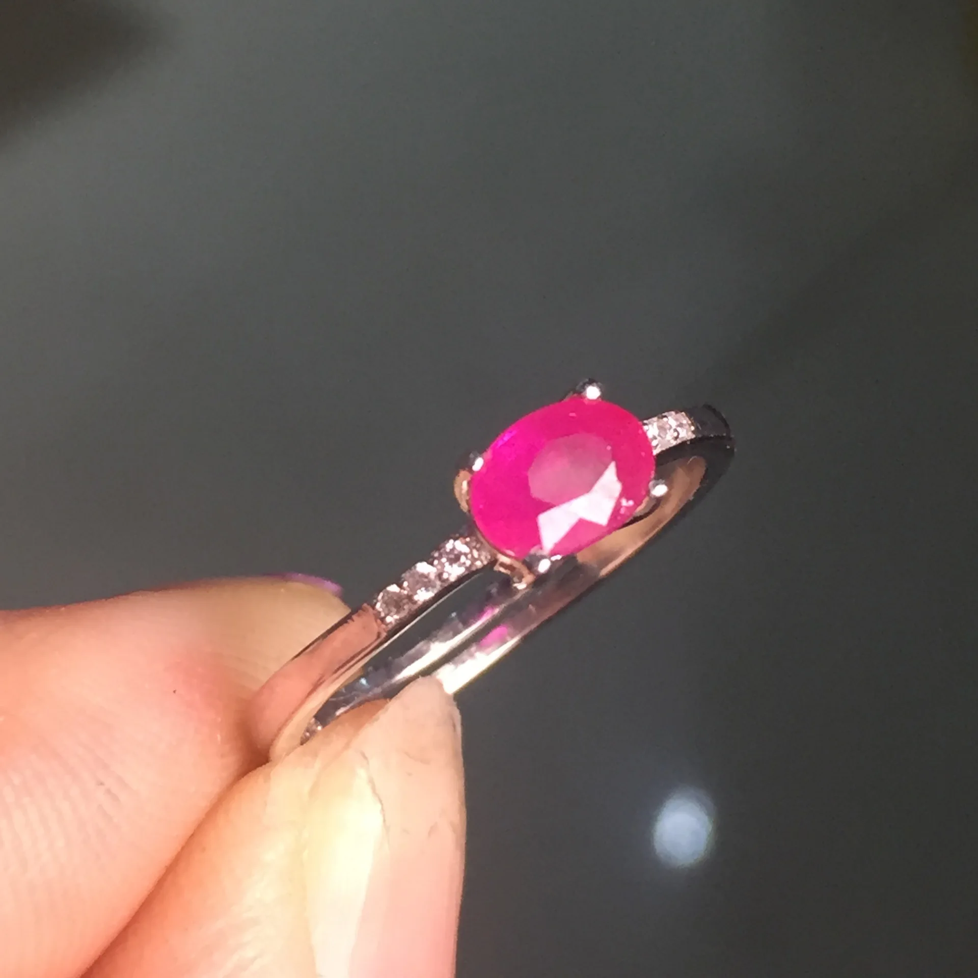 

ECHSUN 925 silver inlaid pure natural ruby ladies ring opening adjustable love ring aneis de namoro Stylish atmosphere elegant