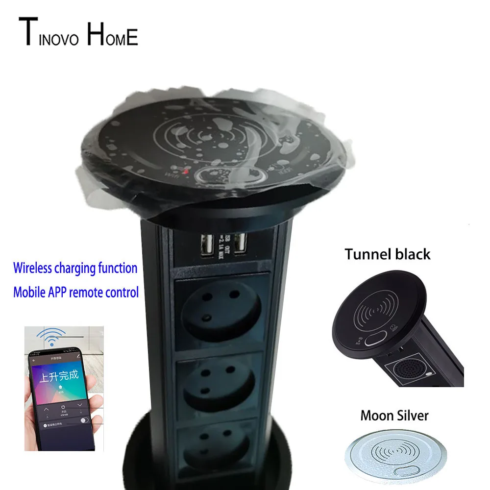 desktop socket / electric lifting socket /WiFi wireless intelligent control wireless charging  kitchen socket