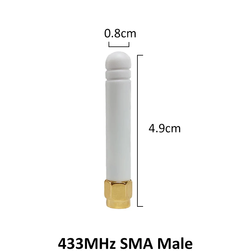 GRANDWISDOM 5pcs 433mhz antenna 2.5dbi sma male lora antene iot module lorawan antene ipex 1 SMA female pigtail Extension Cable