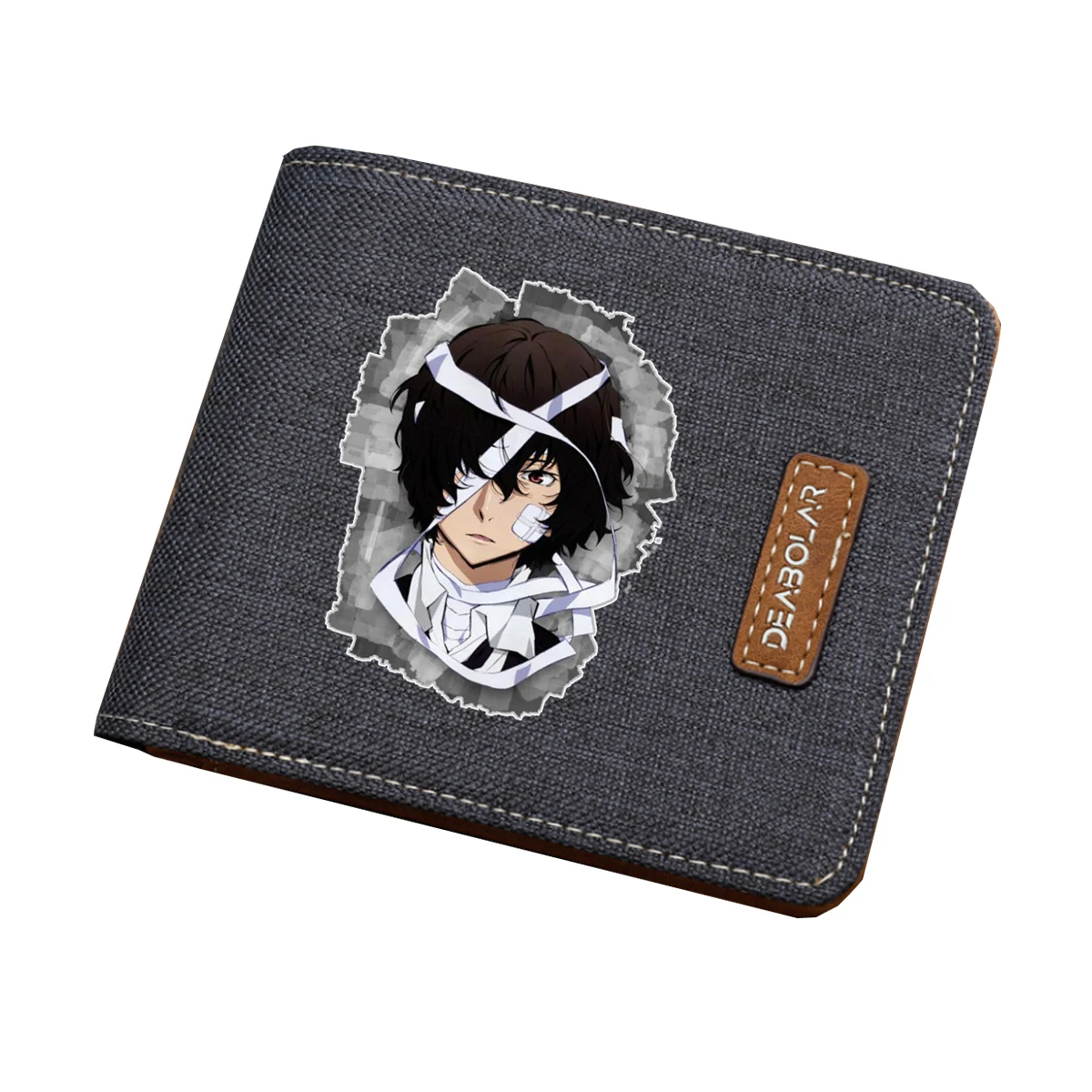 anime Bungou Stray Dogs Wallets canvas Coin Pocket Men's Wallet with Coin Purse Short Design Male Purses Cartera