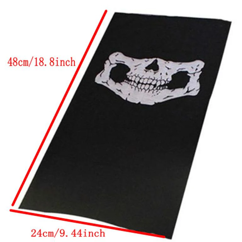 Skull Seamless Outdoor Balaclava Fashion Cycling Magic Scarf Men Sun Protection Bandana Neck Gaiters Riding Half Scarf Washable