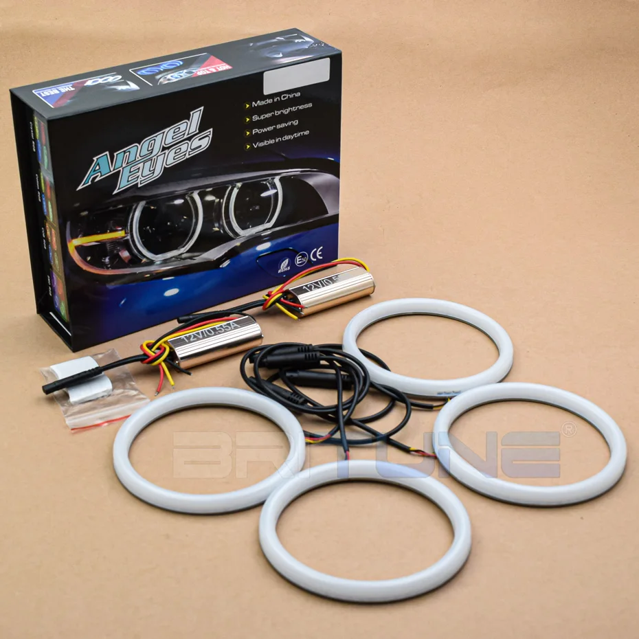 Cotton Light Angel Eyes Tuning For BMW E46 Coupe Convertible 325ci 330ci Xenon Lens Headlight Turn Signal DRL Halo Car Accessory