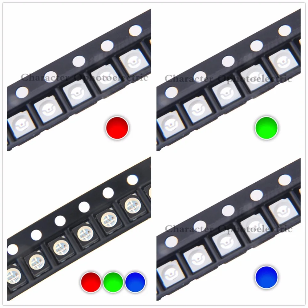 

100pcs 3528 1210 White Warm White Red BlueYellow Orange Green Pink UV RGB super bright LED chip, 20mA led, SMT LED bead lamp