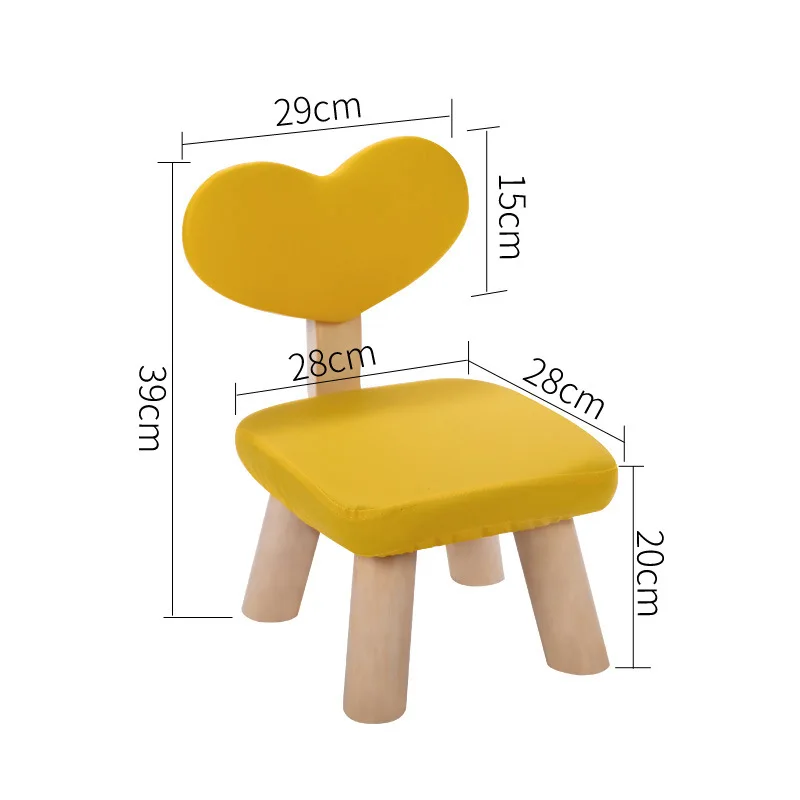 Creative Children Chair Wood With Heart Pattern Living Room Shoes Bench Children Household Chair Stools meubles de salon