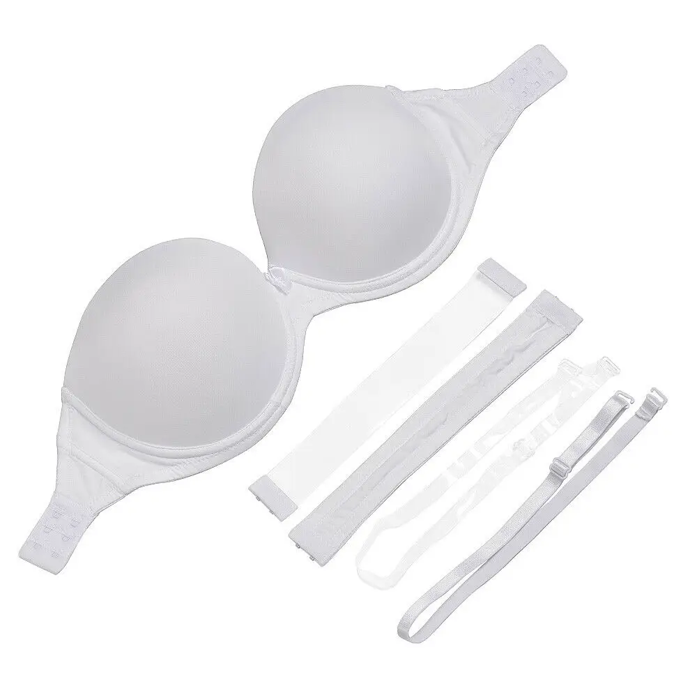 Vgplay Weiß Bh Liebsten Push-Up Non-slip Dessous Transparent Band Strap frauen Bh Plus Größe Für Große brust 32-44 C D E F