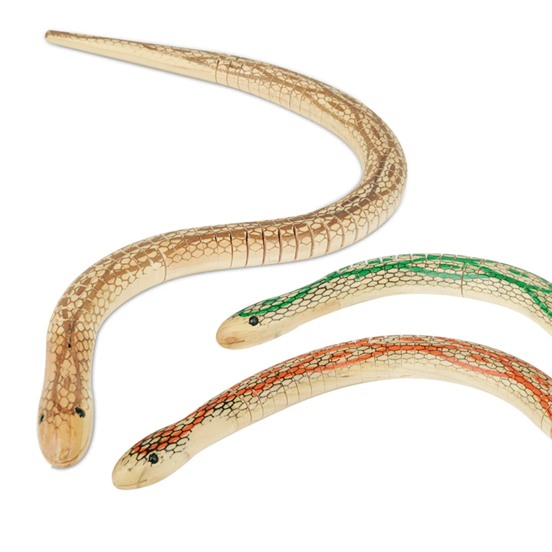 Jouets de simulation de petits serpents en bois pour enfants, jeu de simulation flexible, faux jouet de salle Bendy, ornement de document aléatoire, nouveauté