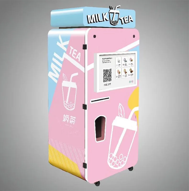 Máquina automática do consumo do serviço de venda automática do auto do chá do leite e do chá do leite