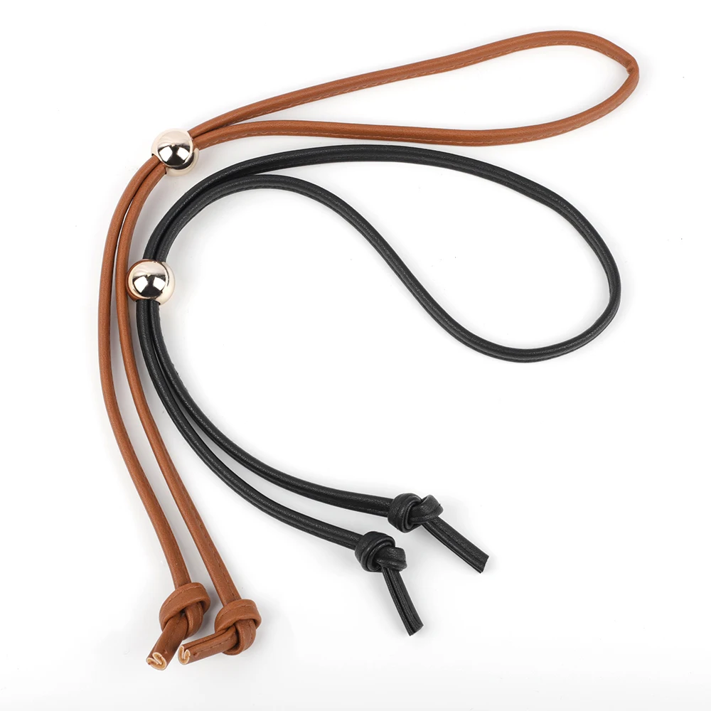 DIY Bucket Bag Drawstring Rope Bag Strap PU Leather Detachable Backpack Beam Pocket Purse Accessories Women Shoulder Bag Strap