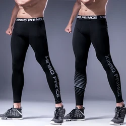 Calças de Compressão Lycra Masculina, Moletom Elasticidade, Calças Justas Fitness, Ciclismo, Corrida, Basquete, Futebol, Ginásio