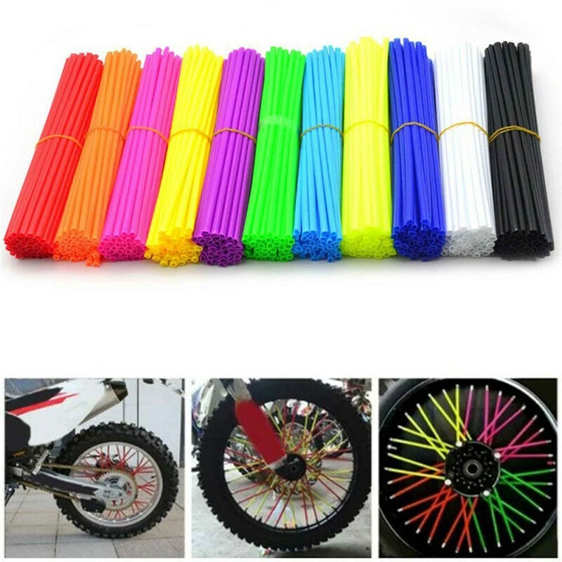 Funda protectora para radios de bicicleta, cubierta decorativa para llanta, adecuada para bicicletas y motocicletas, 36 unidades