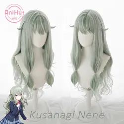 【AniHut】Kusanagi Nene Green 80cm Wavy Cosplay Wig Project SEKAI COLORFUL STAGE!  Heat Resistant Synthetic Cosplay Hair Kusanagi
