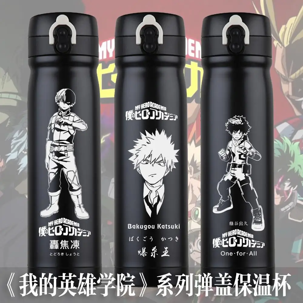 OUSSIRRO My Hero Academia Theme Thermos  Saitama Pure Color Mugs Cup Kitchen Tool Gift