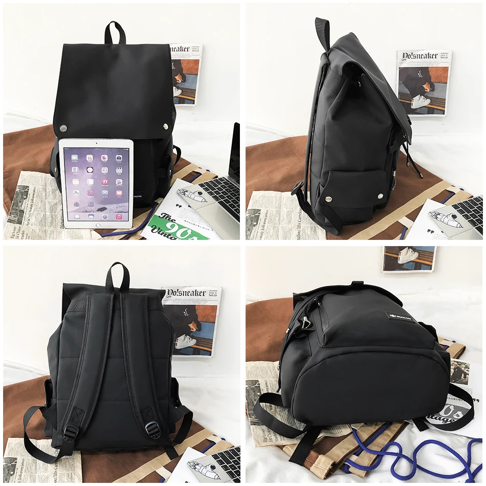 Mochila urbana sencilla para hombre, morral de diseño de tendencia, resistente al agua, bolso para ordenador portátil, moda juvenil, bolsas de viaje