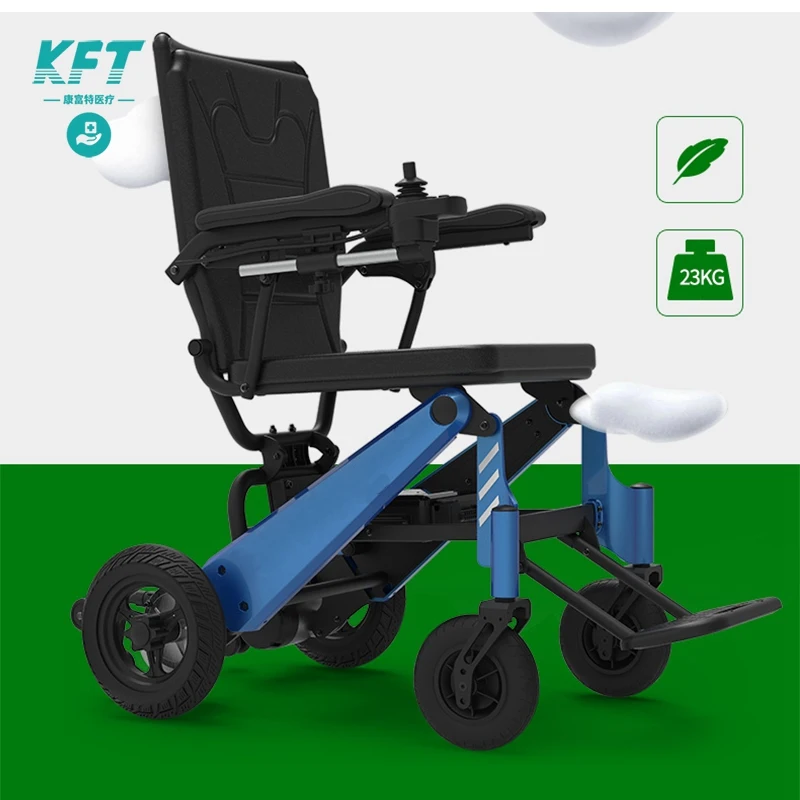 Foldable Wheelchair For Elder with disabilities Mobile Tool New Design Electric Motorized Power Wheelchair 6ah 10ah