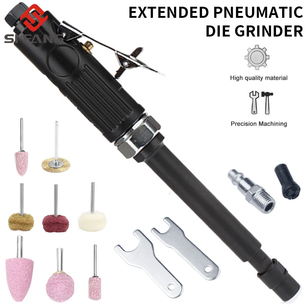 22000RPM Extended Shaft Straight Shank Pneumatic Grinding Machine Air Die Grinder for Grinding / Engraving