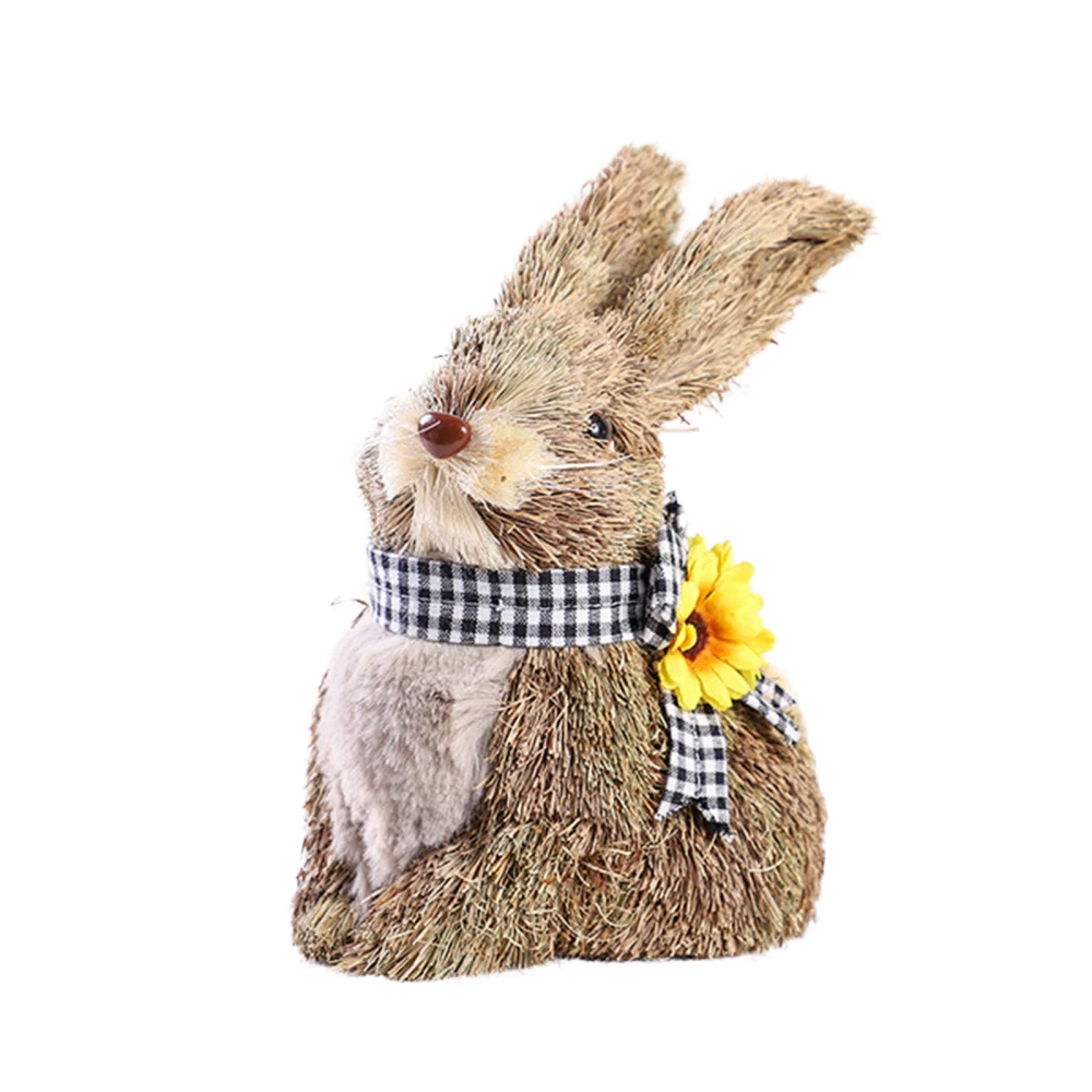 

Easter Artificial Straw Foam Rabbits Toy Cute Photography Props Ornaments Home Festival Gift Party DIY Decoration