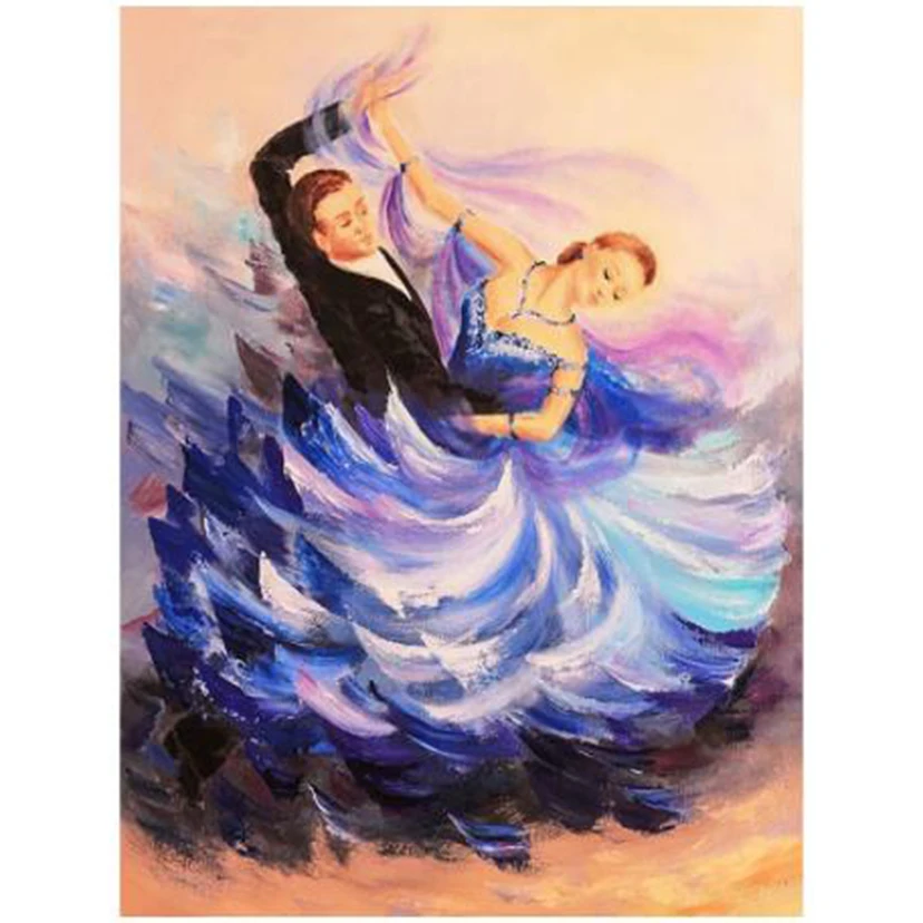 5D DIY Full Drill Diamond Painting Couple Dance Embroidery Graceful Photo Cross Stitch Rhinestone Mosaic Home Decor Gift GJ123