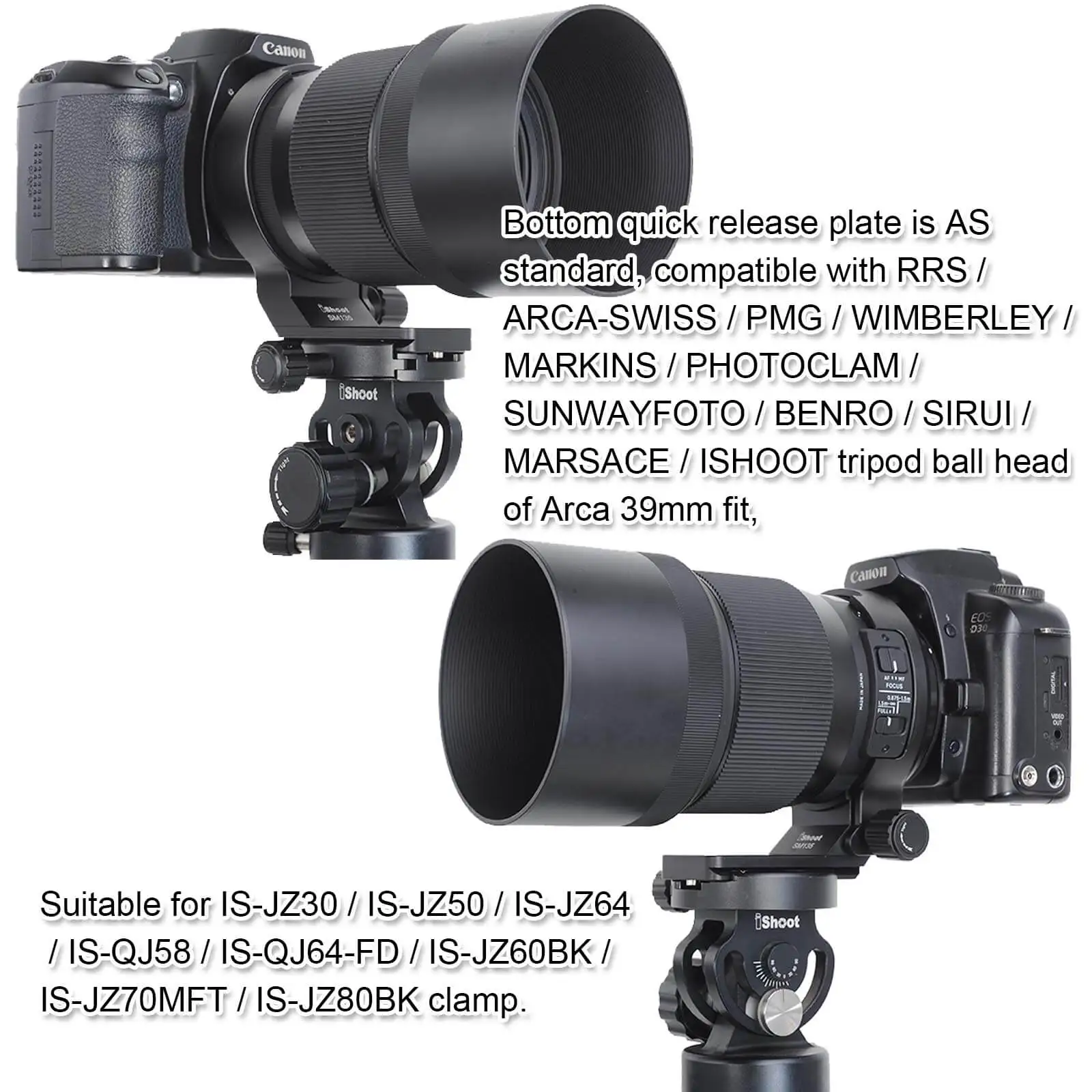 렌즈 칼라 삼각대 마운트 링, 퀵 릴리스 플레이트 포함, 시그마 135mm f/1.8 DG HSM 아트 렌즈, 캐논 EF 및 니콘 F 마운트용
