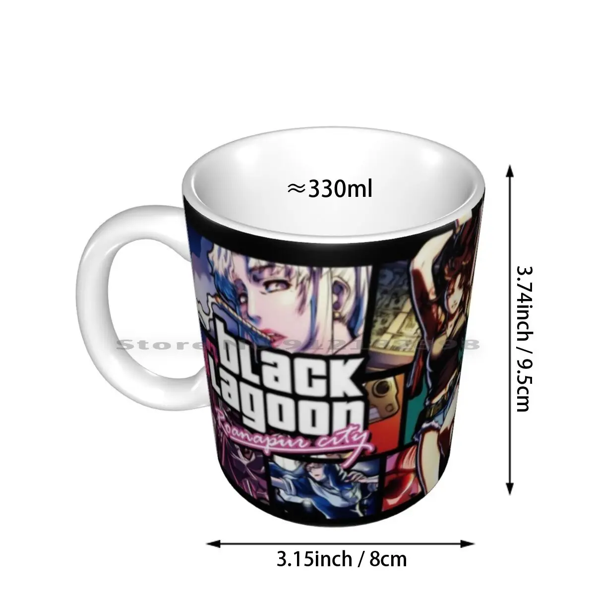 Black Lagon Ceramic Mugs Coffee Cups Milk Tea Mug Ahri Akali Darius Cute Anime Kawaii Gaming Video Games Pop Nerd Geek Cs Cool