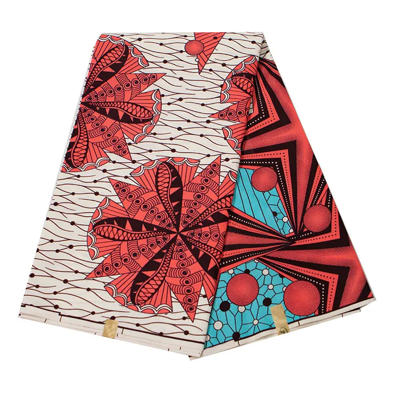 

African Wax Fabric 2020 High Quality Colorful Print Soft Polyester Real Wax Ankara Fabric For Wedding Dress Bridal Festive