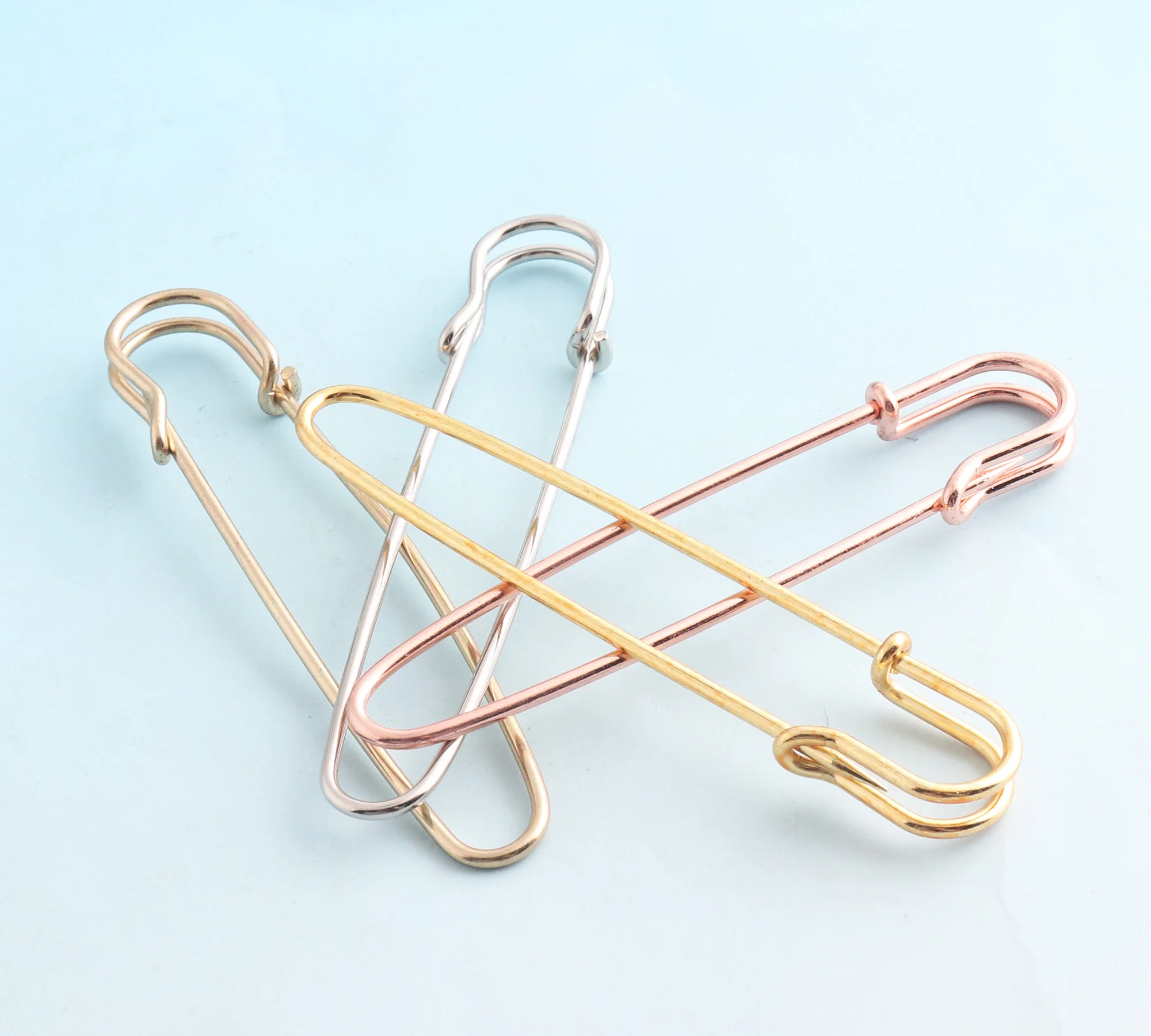 Silver Safety Pins 80mm Coiless Safety Pins for Bead Craft Shawl Pins Giant Jumbo Safety Pins Laundry Pins Kilt Pin Back Blanket