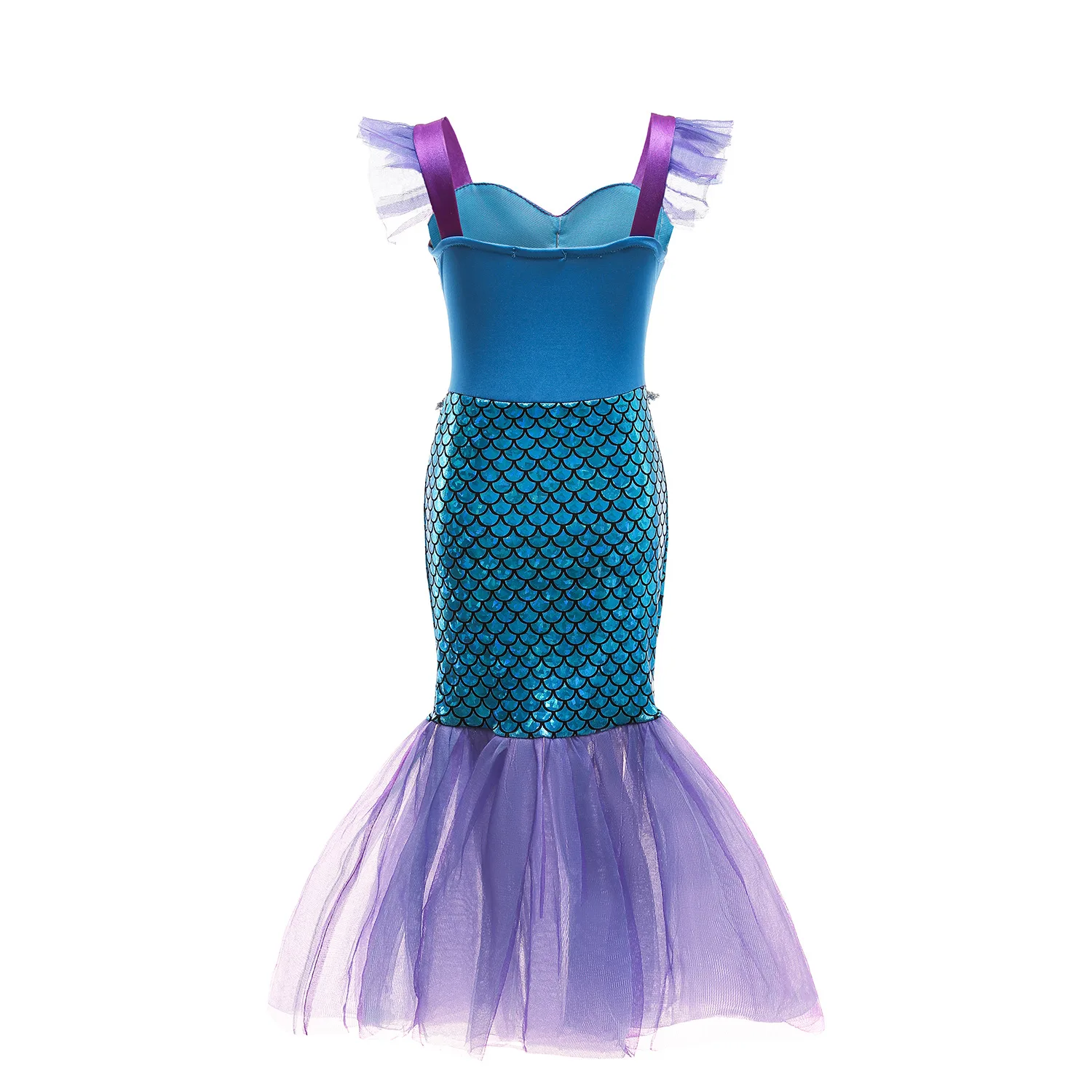 Little Mermaid Ariel Dress Kids Halloween Fancy Costume Children Carnival Birthday Party  Summer Girl Princess Clothes