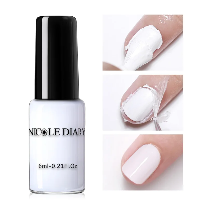 Diario 6ML staccare il nastro liquido bordo per unghie inodore cura della pelle liquido Gel per Nail Art protezione del bordo in lattice strumento di rimozione facile