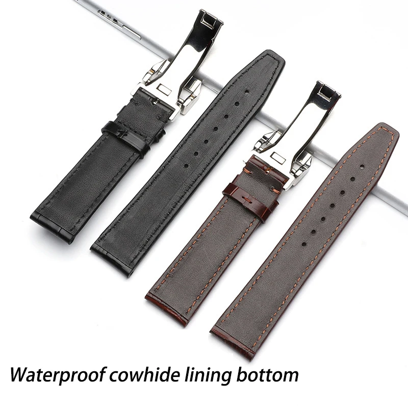 Cowhide Watchband For IWC PILOT'S WATCHES PORTOFINO PORTUGIESER Watch Straps 20mm 21mm 22mm Universal Wristband Belt Accessories