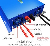 Pure Sine Wave Inverter Power 3000W 24V to 220V Solar Generator lithium Battery 12V/36V/48V DC to 110/120/230V/240V AC Converter