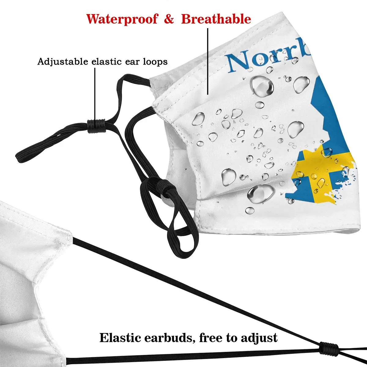 Provinsi Galybotten Peta Provinsi Swedia Swedenh R282 Lucu R282 Karbon Aktif Filter Masker