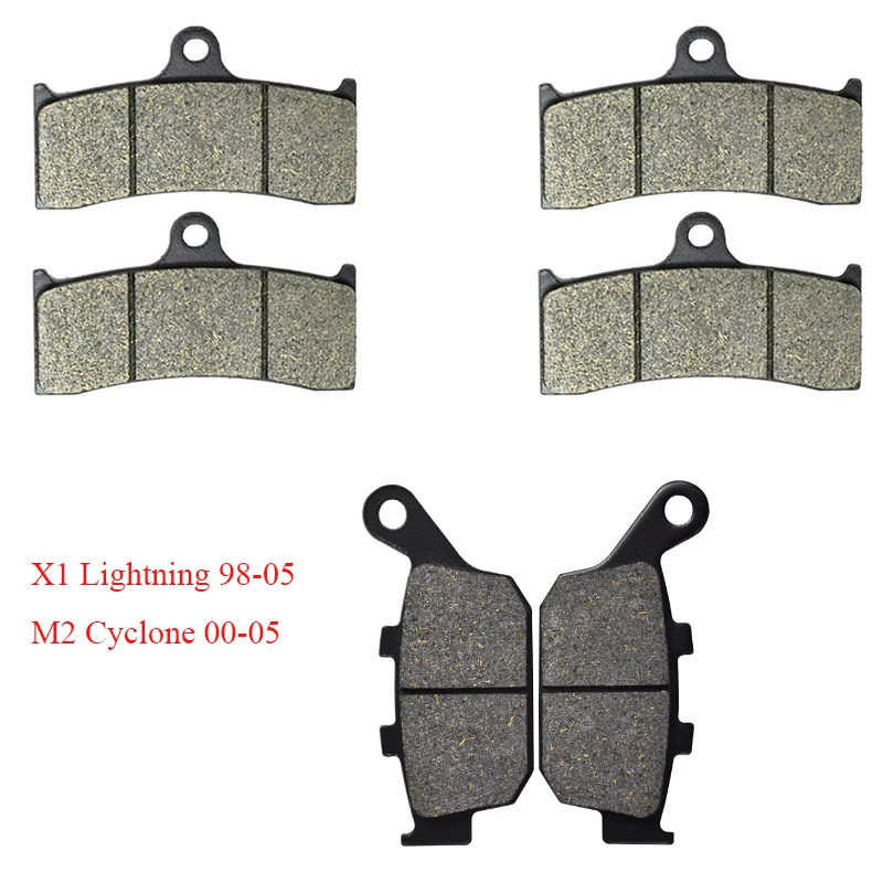 Motorcycle Brake Pads Front&Rear For Buell X1 Lightning M2 Cyclone 1998 1999 2000 2001 2002 2003 2004 2005