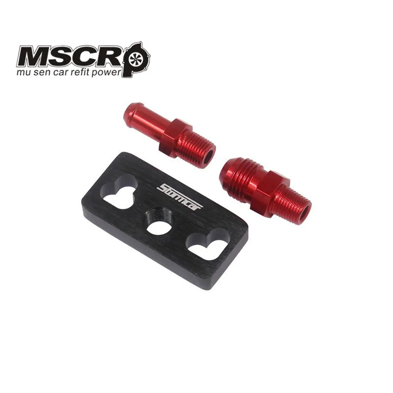 새로운 스타일 알루미늄 1PC 블랙 터보 연료 레일 배달 레귤레이터 어댑터 Stormcar 레귤레이터 혼다에 적합